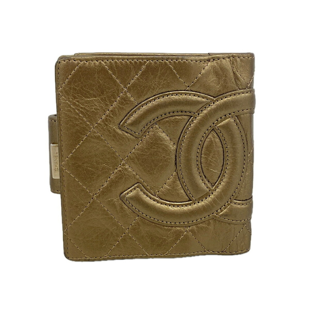 Chanel Cambon Leather Bronze Wallet for Women OP016040